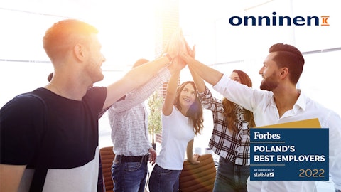Onninen na 3 miejscu w rankingu najlepszych pracodawców Forbes