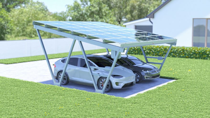 Carport two-station photovoltaic shelter