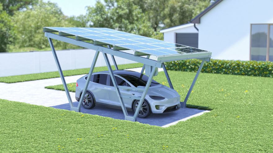 Carport single-station photovoltaic shelter