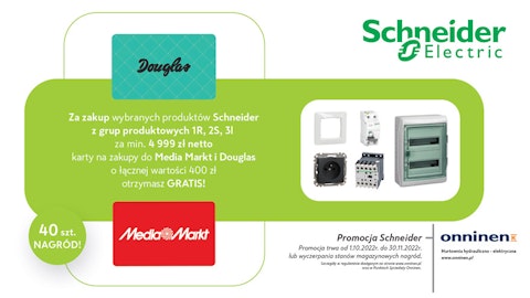 Kup produkty Schneider i odbierz karty podarunkowe gratis
