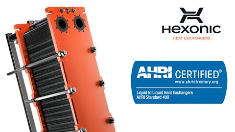 Płytowe wymienniki ciepła Hexonic z certyfikacją AHRI