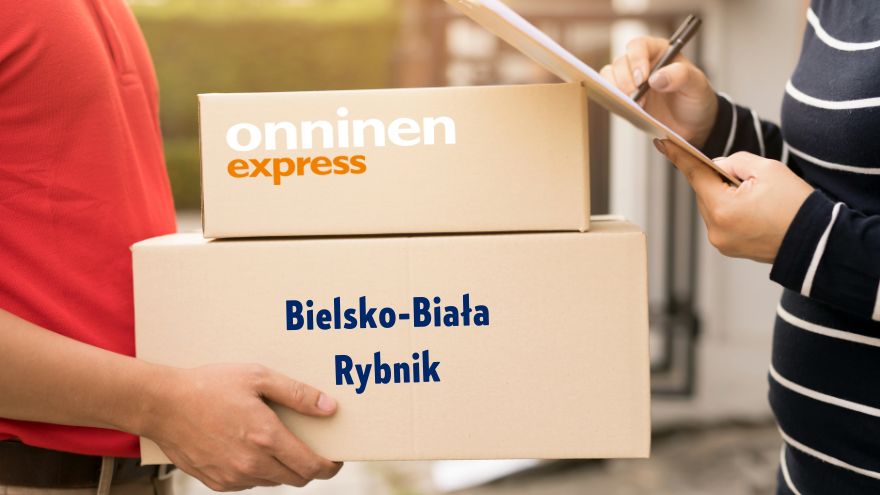 Kurier dostarcza paczkę Onninen express