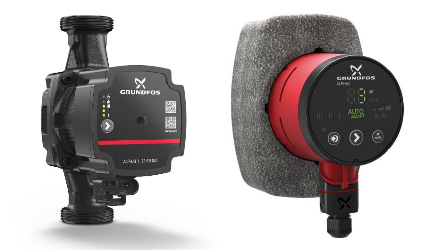 Циркуляційні насоси Grundfos Alpha1 L і Alpha2