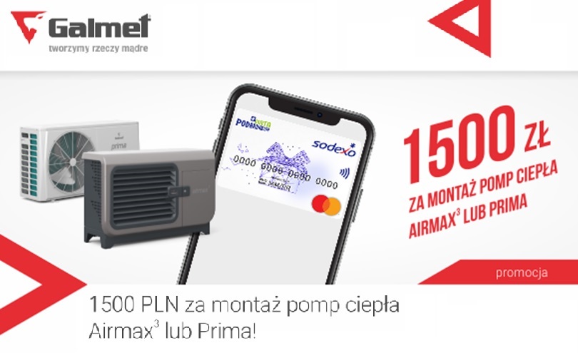 Program partnerski Galmet - Pompy ciepła - Bon 1500 zł Gratis