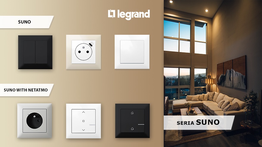 Łączniki i gniazda serii Suno i Suno with Netatmo Legrand