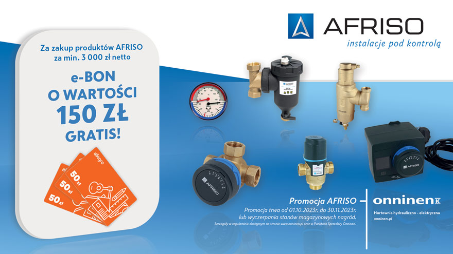 Promocja Afriso - e-BON Allegro o wartości 150 zł gratis!