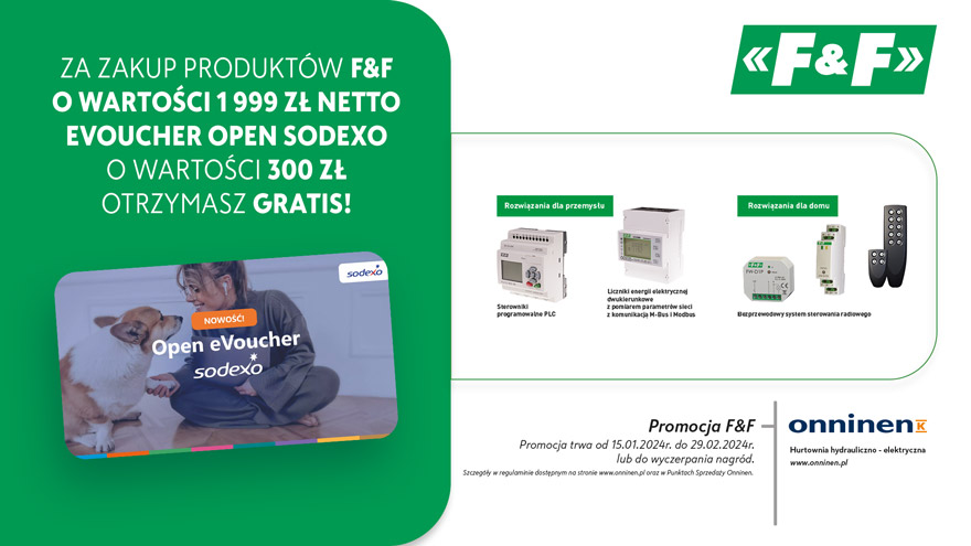 Promocja F&F - eVoucher open Sodexo o wartości 300 zł gratis!