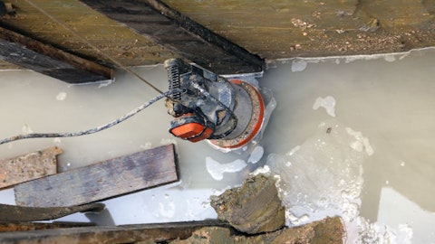 Pompa głębinowa sterowana skrzynką rozruchową odwadnia plac budowy