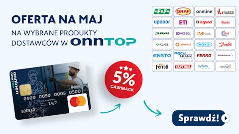 Promocja Onntop Cashback 5% - maj