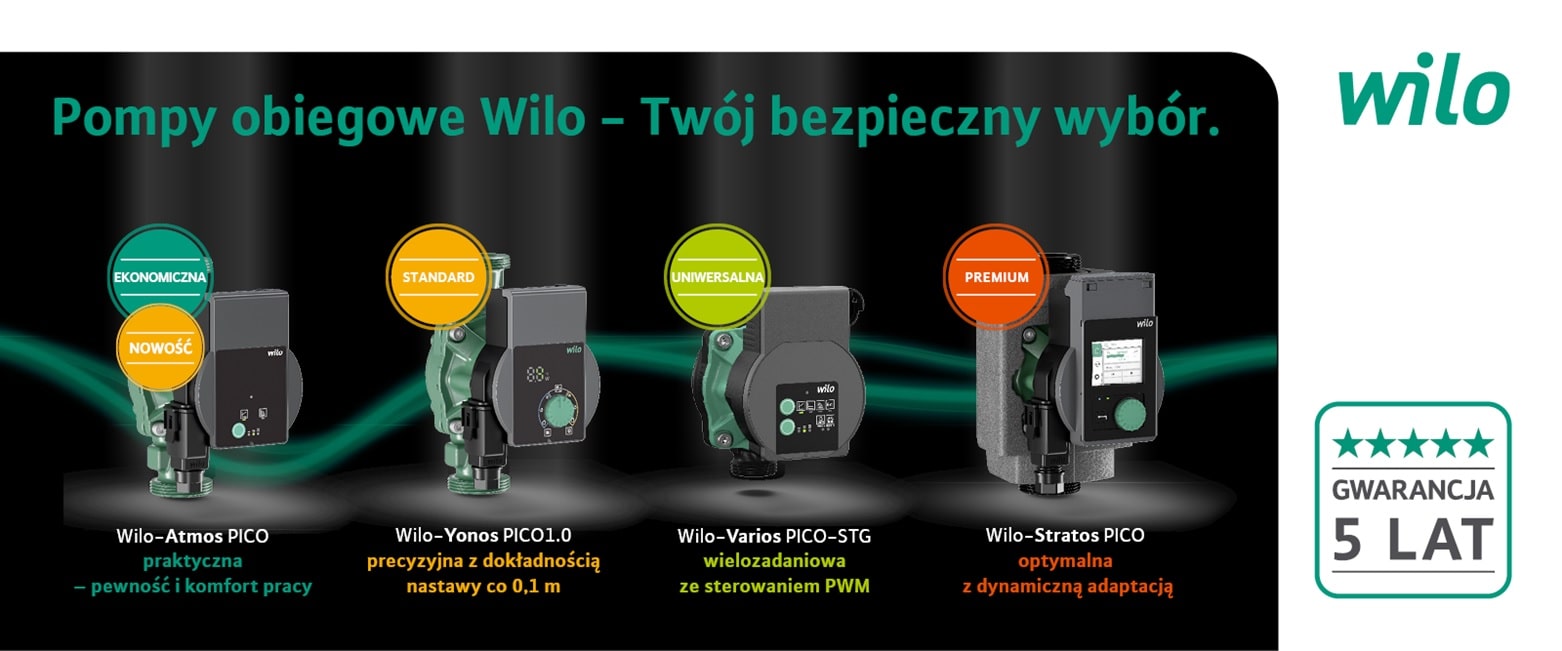 Baner pompy obiegowe Wilo - Twój bezpieczny wybór
