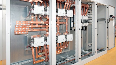 Przemysłwa szafa z rozdzielnią elektryczną z kompensatorami mocy biernej