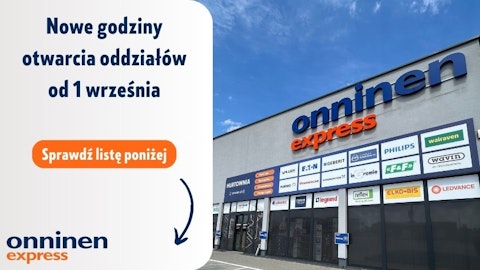 Nowe godziny otwarcia wybranych oddziałów Onninen Express 