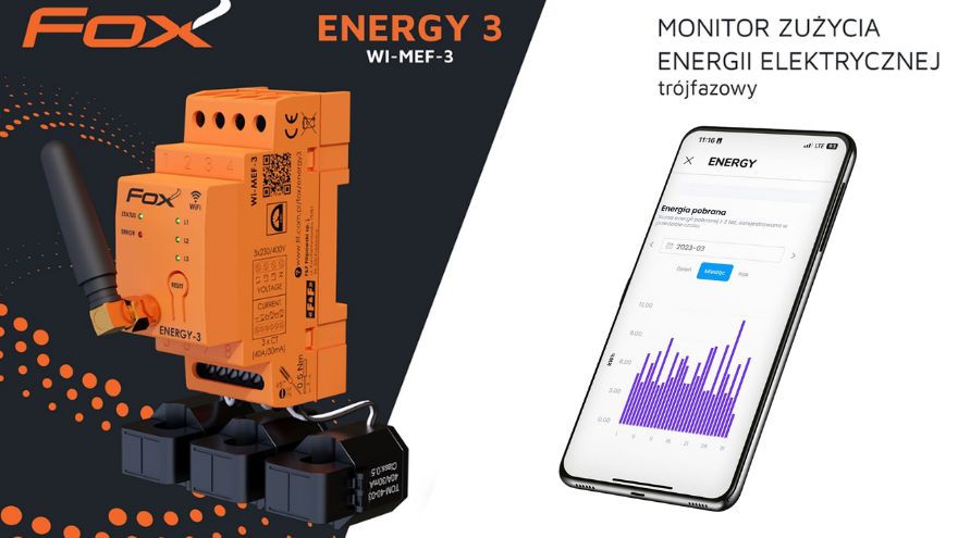 Monitor zużycia energii elektrycznej F&F Fox energy 3 Wi-MEF-3