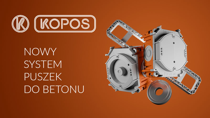 Nowy system puszek do betonu od Kopos - baner