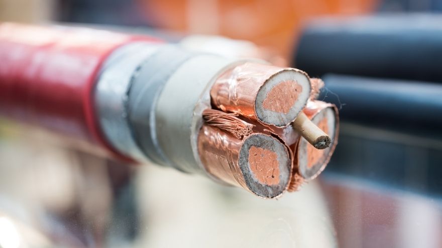 Miedziany kabel instalacyjny ogniochronny 3-żyłowy w przekroju