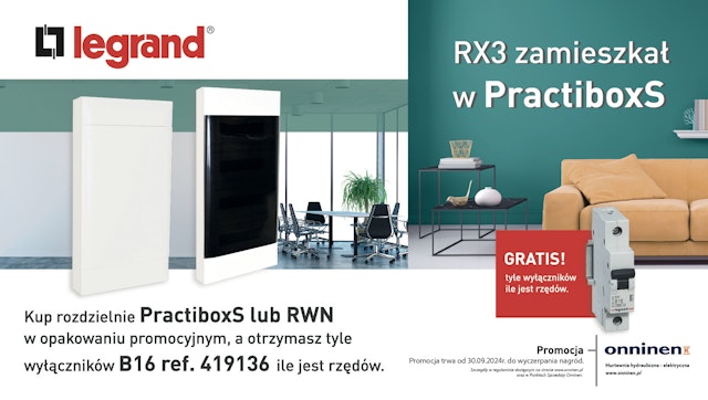 Promocja Legrand - otrzymaj tyle wyłączników B16 ref. 419136 ile jest rzędów