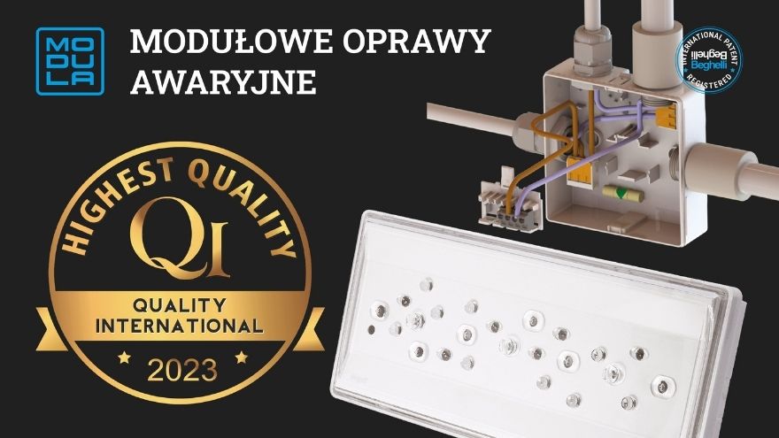 Rewolucyjna puszka instalacyjna Beghelli oraz modułowe oprawy awaryjne baner