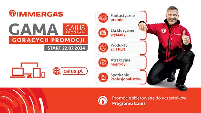 Poznaj korzyści programu lojalnościowego Caius od Immergas!