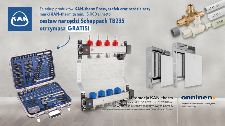 Promocja KAN-therm - zestaw narzędzi Scheppach TB235 gratis!