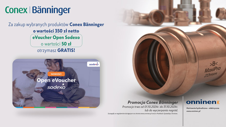 Promocja Conex - eVoucher Open Sodexo 50 zł gratis!