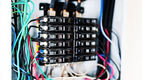 Aparatura elektryczna z rozdzielnikami energii elektrycznej i okablowaniem