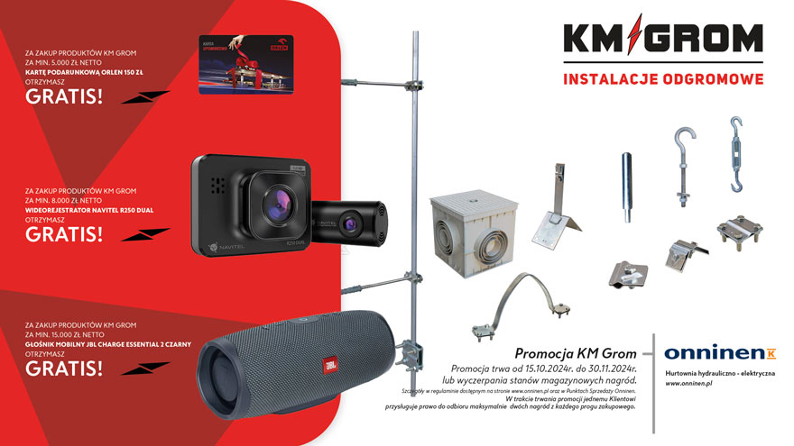 Promocja KM Grom - karta podarunkowa Orlen, wideorejestrator lub nawet głośnik JBL gratis!