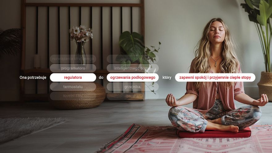 Kobiet na macie w pokoju z ogrzewaniem od Honeywell Resideo