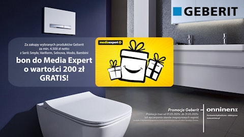 Promocja Geberit - bon do Media Expert 200 zł Gratis!