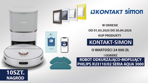 Promocja Kontakt Simon - odbierz Robota odkurzająco-mopującego Philips!