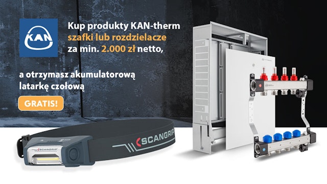 Promocja KAN-therm - Akumulatorowa latarka czołowa GRATIS!