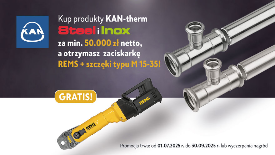 Promocja Kan-therm Steel i Inox - zaciskarka gratis!