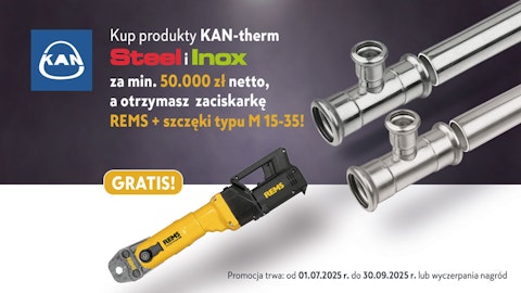 Promocja Kan-therm Steel i Inox - zaciskarka gratis!