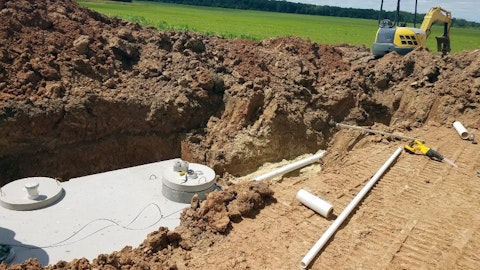 Nowo tworzone szambo betonowe