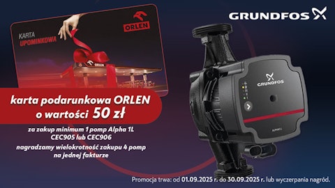 Promocja Grundfos - Karta Orlen GRATIS!