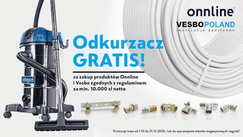 Promocja Onnline & Vesbo - Odkurzacz GRATIS!