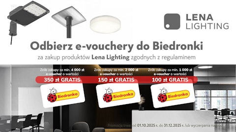 Promocja Lena Lighting - E-voucher Biedronka GRATIS!