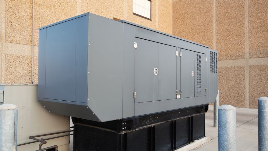 Великий стаціонарний генератор електричний