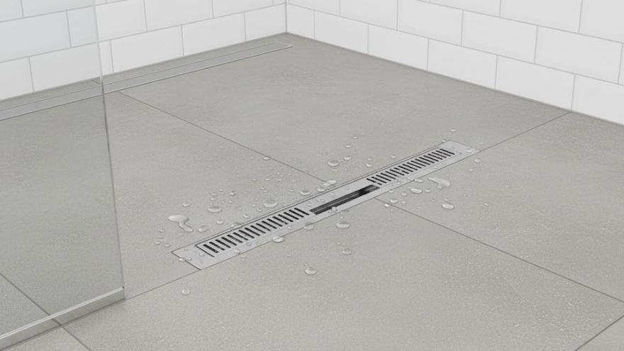 Лінійний злив у душовій кабіні
