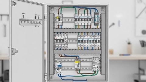 Otwarta rozdzielnica elektryczna