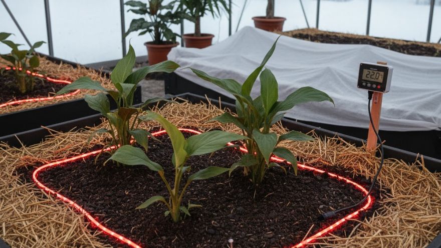 Система обігріву рослин у теплиці