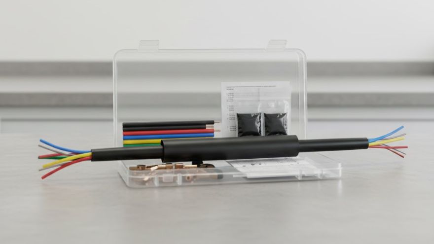 Набір для з'єднання кабелів з термоусадочною муфтою