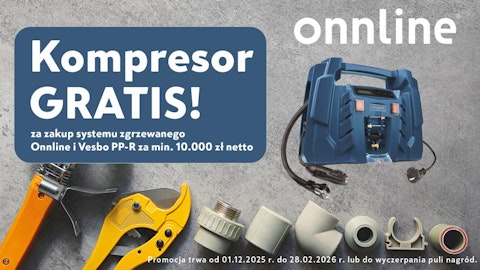 Promocja Onnline & Vesbo - Kompresor GRATIS!