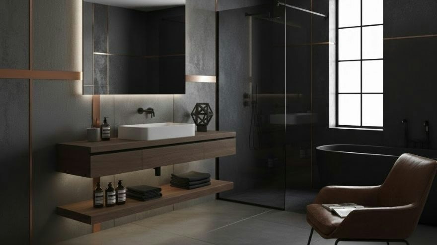 Bathroom for men – inspirations and ideas for a functional interior in ...