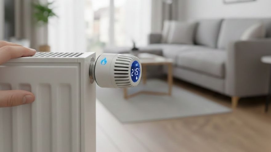 Електронний термостат для радіатора з дисплеєм