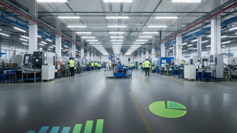 Oświetlenie LED w zakładzie produkcyjnym z wizualizacją oszczędności kosztów