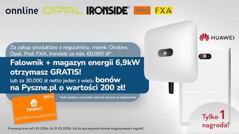 Promocja na Marki Własne Onninen - Falownik i magazyn energii Huawei Gratis!