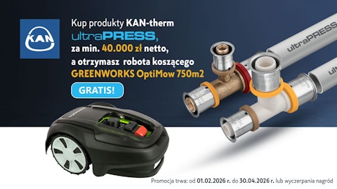 Promocja KAN-therm ultraPRESS - Robot koszący GREENWORKS OptiMow GRATIS!