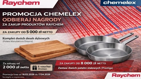 Promocja Raychem - Komplet desek dębowych, patelni stalowych lub e-voucher Onninen GRATIS!