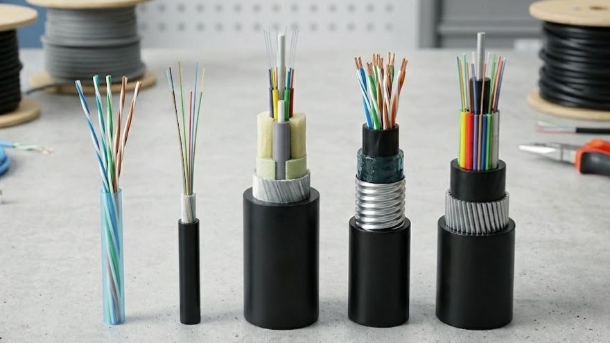 Por&oacute;wnanie budowy wewnętrznych i zewnętrznych kabli telekomunikacyjnych