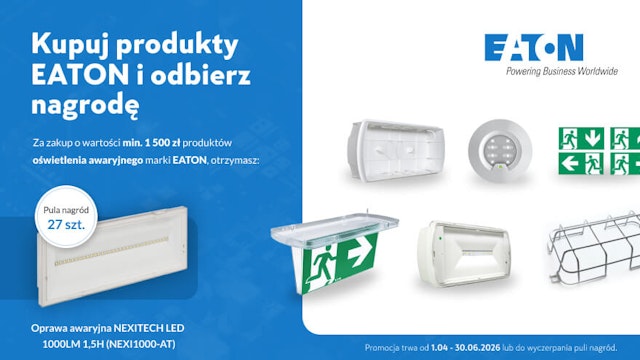 Promocja Eaton - Oprawa awaryjna gratis!